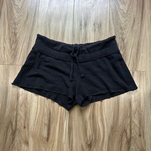 Black Foldover Shorts